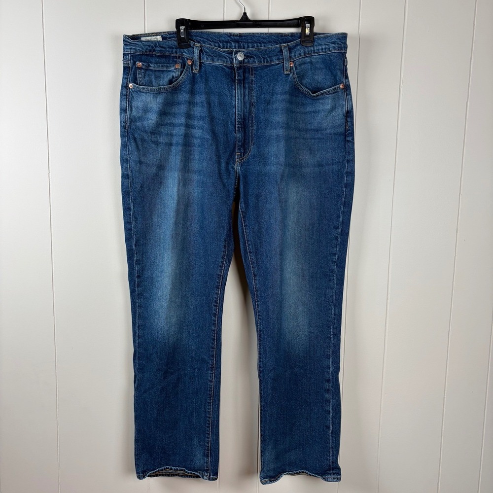 Levis 514 Premium Big E Straight Fit Jeans 40x30 Blue Medium Wash Denim Pants